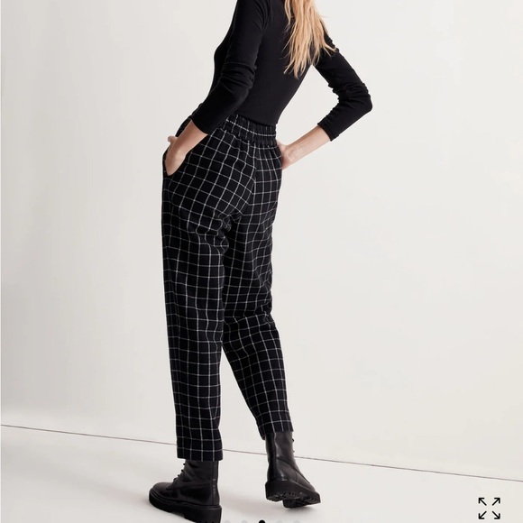 Madewell Huston Pull-On Tapered Pants in Plaid Size XS - Picture 4 of 13